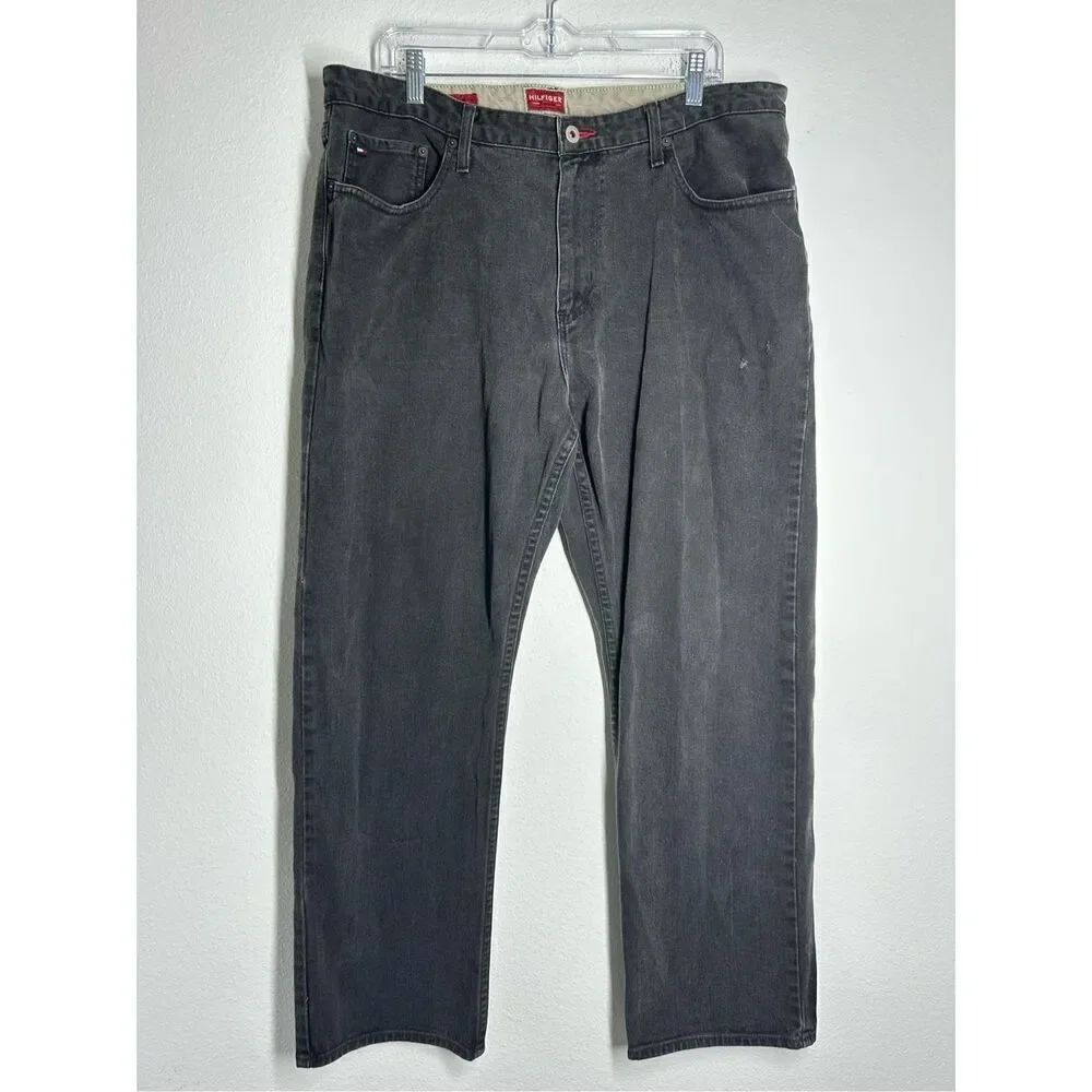 Red Label Hilfiger Denim Men’s Black Straight Leg Jeans Size 38W X 28L